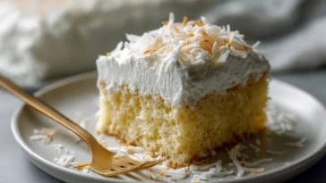 Heavenly Coconut Cloud Cake Slices