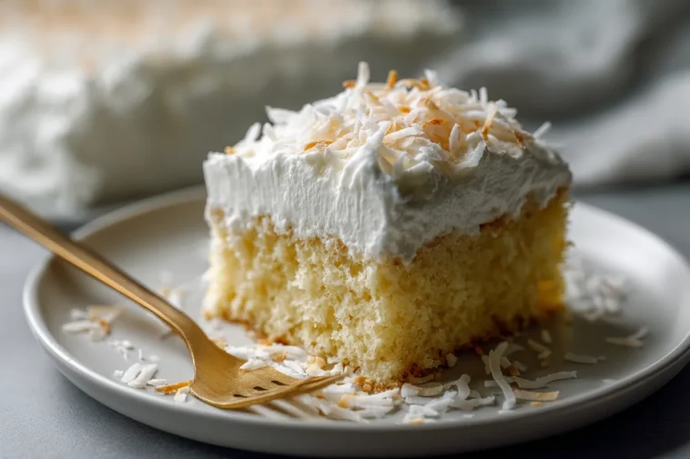 Heavenly Coconut Cloud Cake Slices