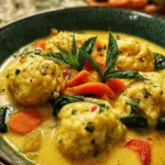 Coconut Curry Soup With Dumplings - Comforting and Delicious