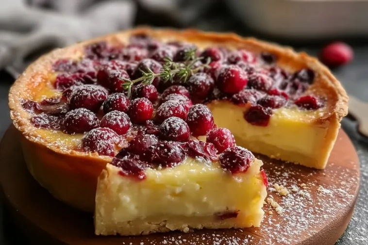 Cranberry Custard Pie Delight - Festive Dessert Inspiration