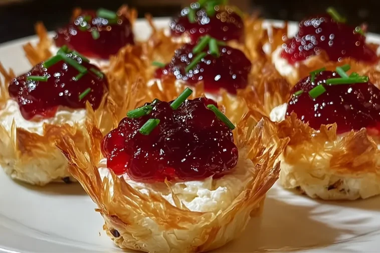 Cranberry Hot Pepper Jelly Cream Cheese Cups - Tasty Appetizers