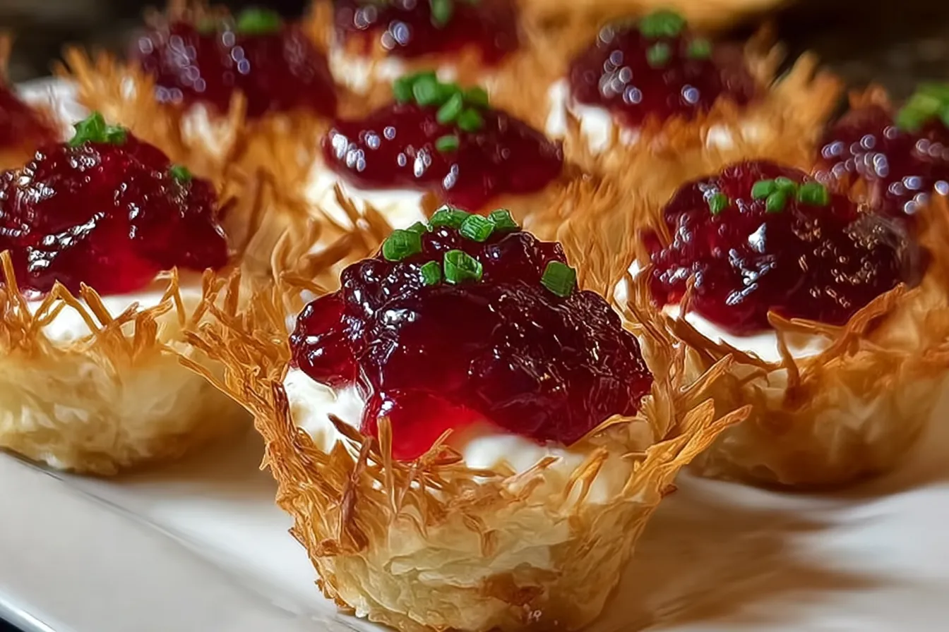 Cranberry Hot Pepper Jelly Cream Cheese Cups