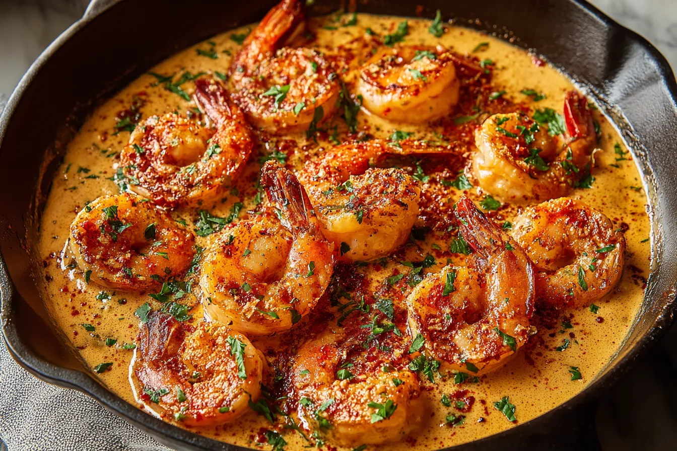 Creamy Garlic-Paprika Shrimp Skillet Recipe: A Taste Sensation! 3 Creamy Garlic-Paprika Shrimp in Skillet