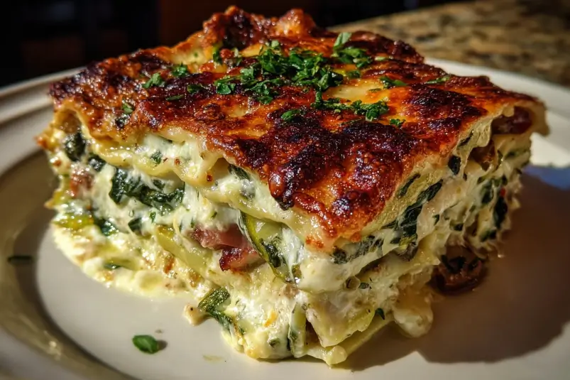 vegetarian white sauce lasagna