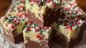 Easy Christmas Fudge Sprinkles Ready to Delight