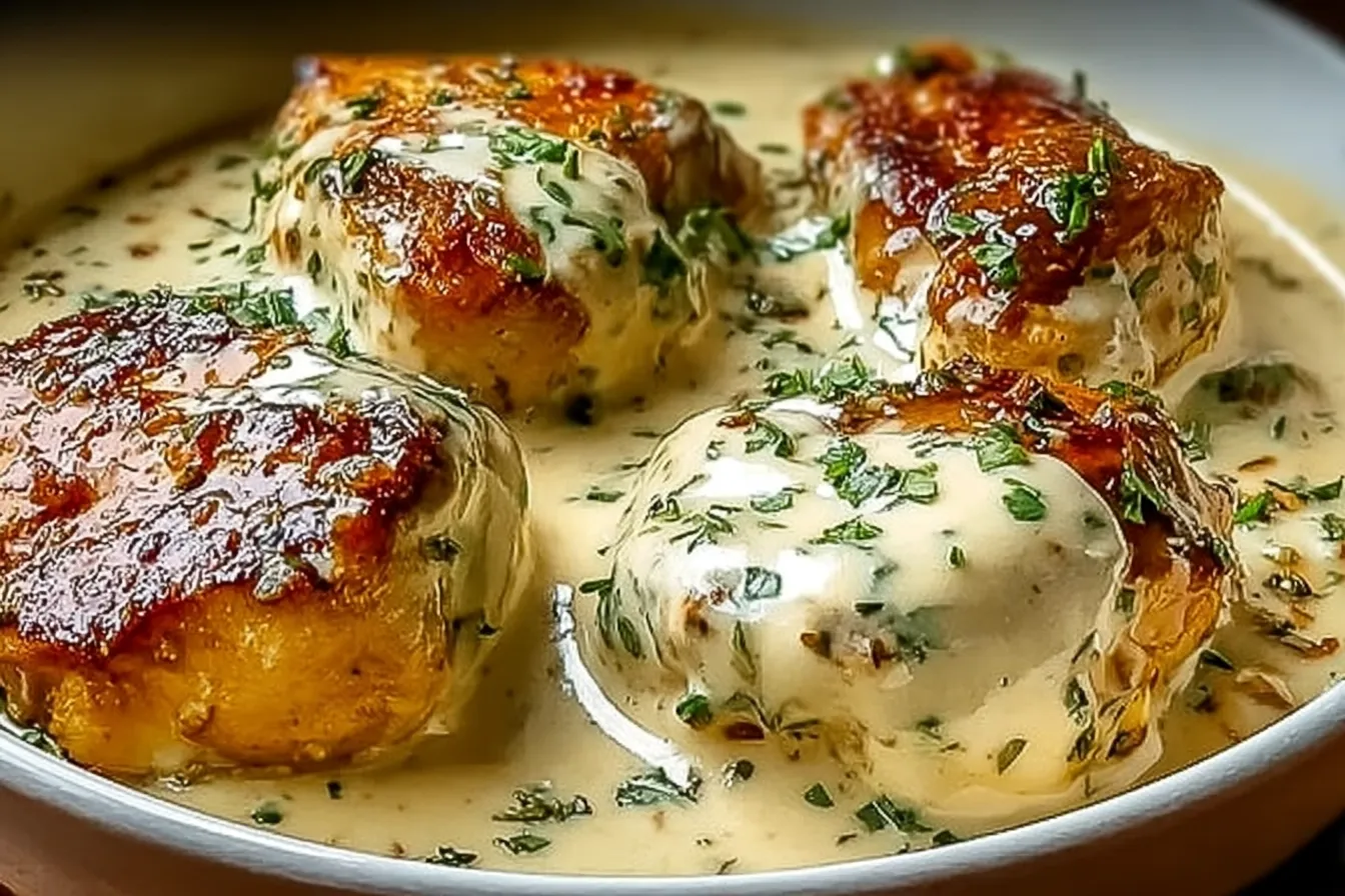 Delicious Easy Creamy Chicken Dish Ready to Serve
