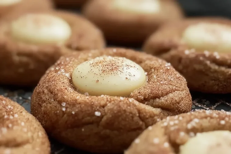Eggnog Snickerdoodle Thumbprint Cookies Freshly Baked