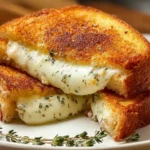 Garlic Grilled Cheese Sandwich Perfectly Golden and Melty