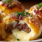 Garlic Parmesan Cheeseburger Bombs Freshly Baked