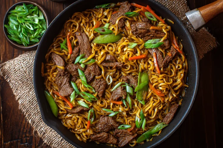 Delicious Hoisin Beef Noodles Ready to Serve