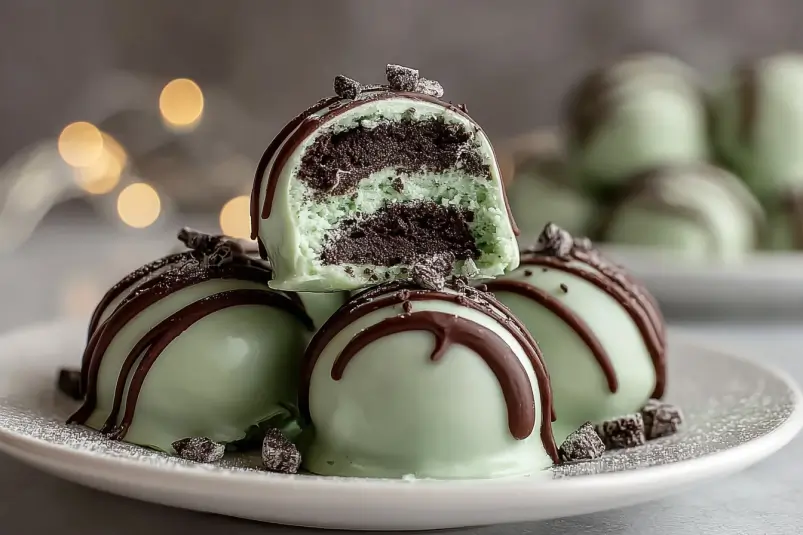 no-bake mint truffles