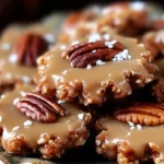 No-Bake Coconut Pecan Praline Cookies Ready to Serve