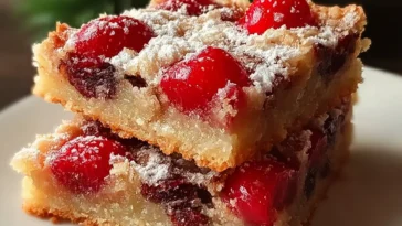 Delicious Old Fashioned Cherry Bars Freshly Baked