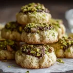 Mexican wedding cookies with pistachios