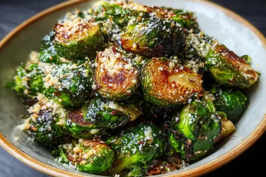 creamy tahini Brussels sprouts