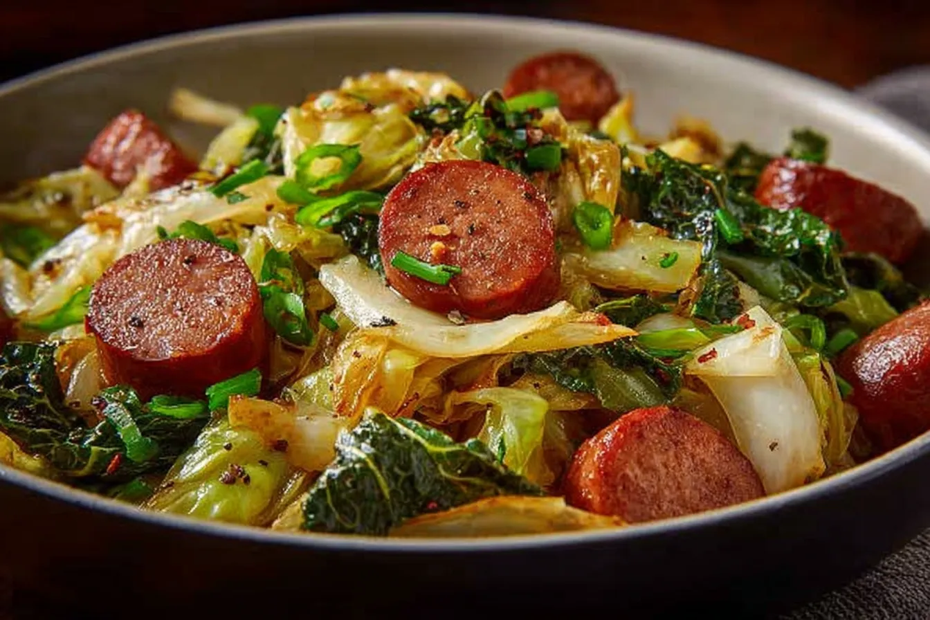 Delicious Sausage and Cabbage Stir Fry
