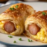 Sausage Egg Breakfast Roll-Ups on a Plate