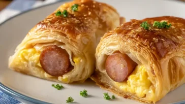 Sausage Egg Breakfast Roll-Ups on a Plate