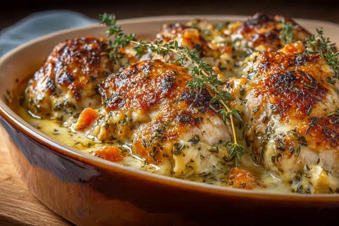 Savory Baked Herb Chicken Casserole Recipe | Creamy One-Dish Meal with Chicken, Herbs & Vegetables