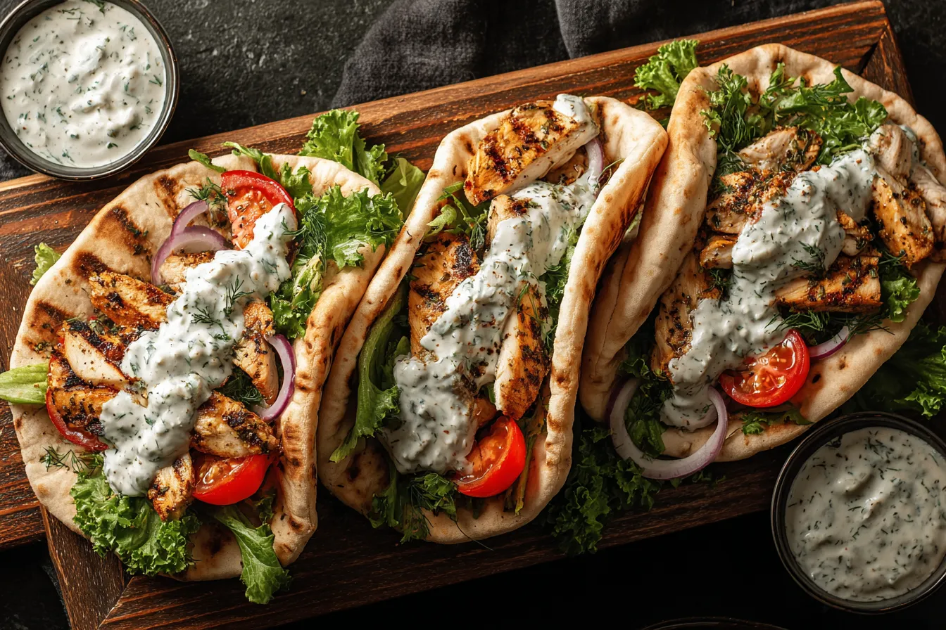 Sheet Pan Chicken Pitas with Herby Ranch Recipe - Delicious! 3 Sheet Pan Chicken Pitas with Herby Ranch - Tasty and Easy