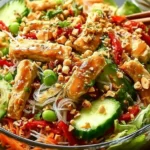 Spring Roll Salad with Spicy Ginger Dressing - Fresh and Flavorful