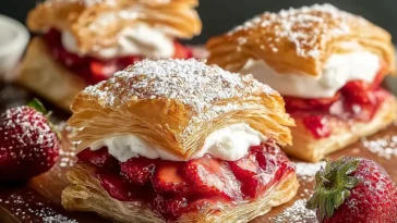 Strawberry Flaky Puff Pastry Baked Goodies