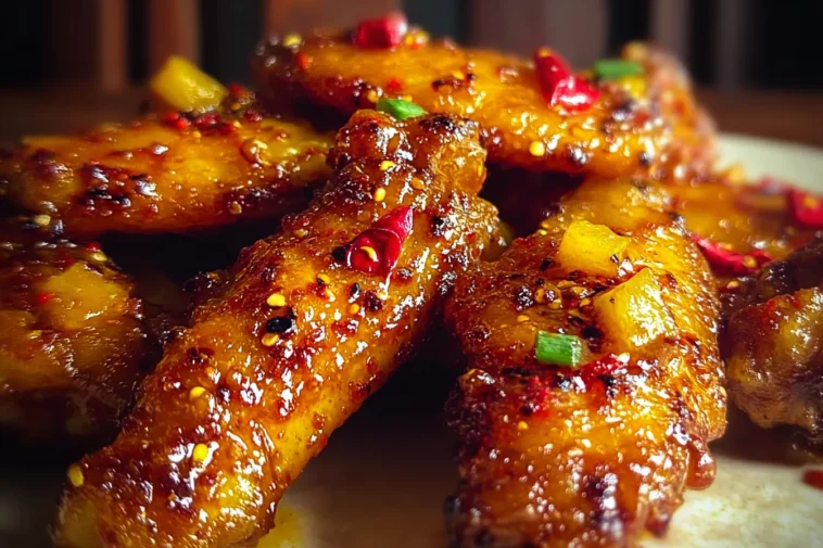 Sweet & Spicy Pineapple Cowboy Candy Chicken Wings