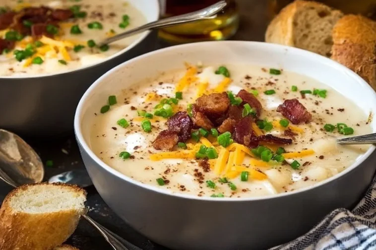 The Ultimate Creamy Potato Soup in a Bowl