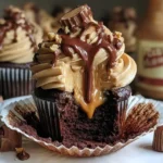 Chocolate Cupcakes with Peanut Butter Filling