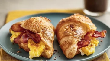 Delicious Bacon, Egg and Cheese Breakfast Sandwiches