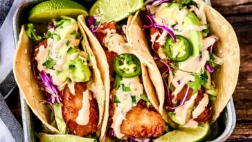 Baja Fish Tacos Ready to Serve