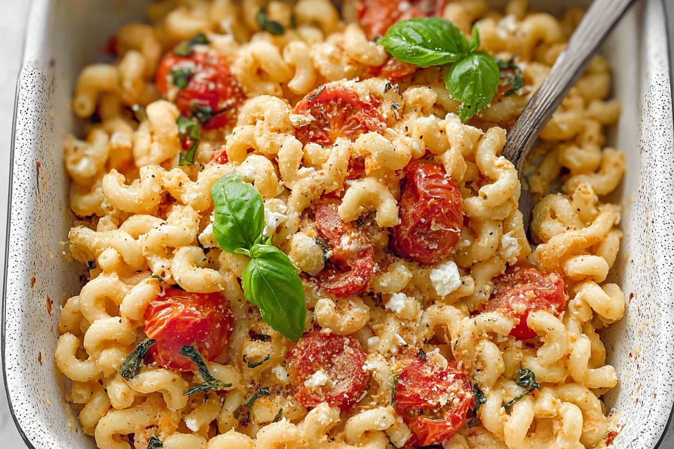 Baked Feta Pasta: Irresistibly Cheesy and Delicious 3 Baked Feta Pasta in a Baking Dish
