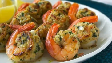 Baked Stuffed Shrimp Freshly Out of the Oven