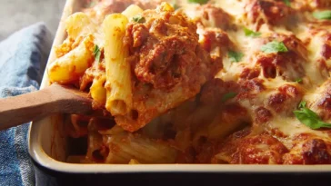 Baked Ziti Ready to Serve