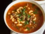 Hearty Beef and Macaroni Soup in a Cozy Bowl