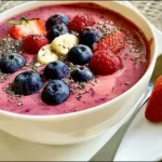 Berry Banana Smoothie Bowl in a Vibrant Bowl