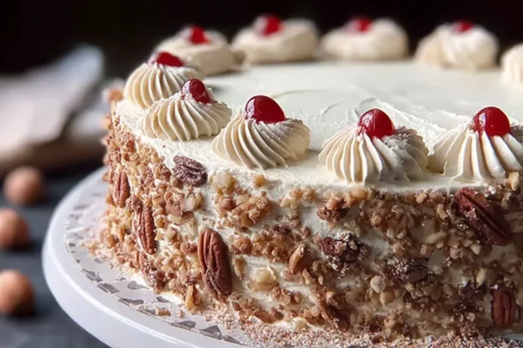 Best Italian Cream Cake Slice on a Plate