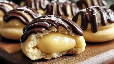 Delicious Boston Cream Pie Cookie Bites on a Plate