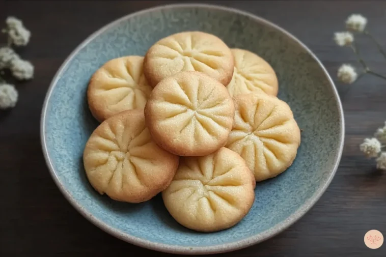 Butter Cookies That Melt in Your Mouth Served on a Plate