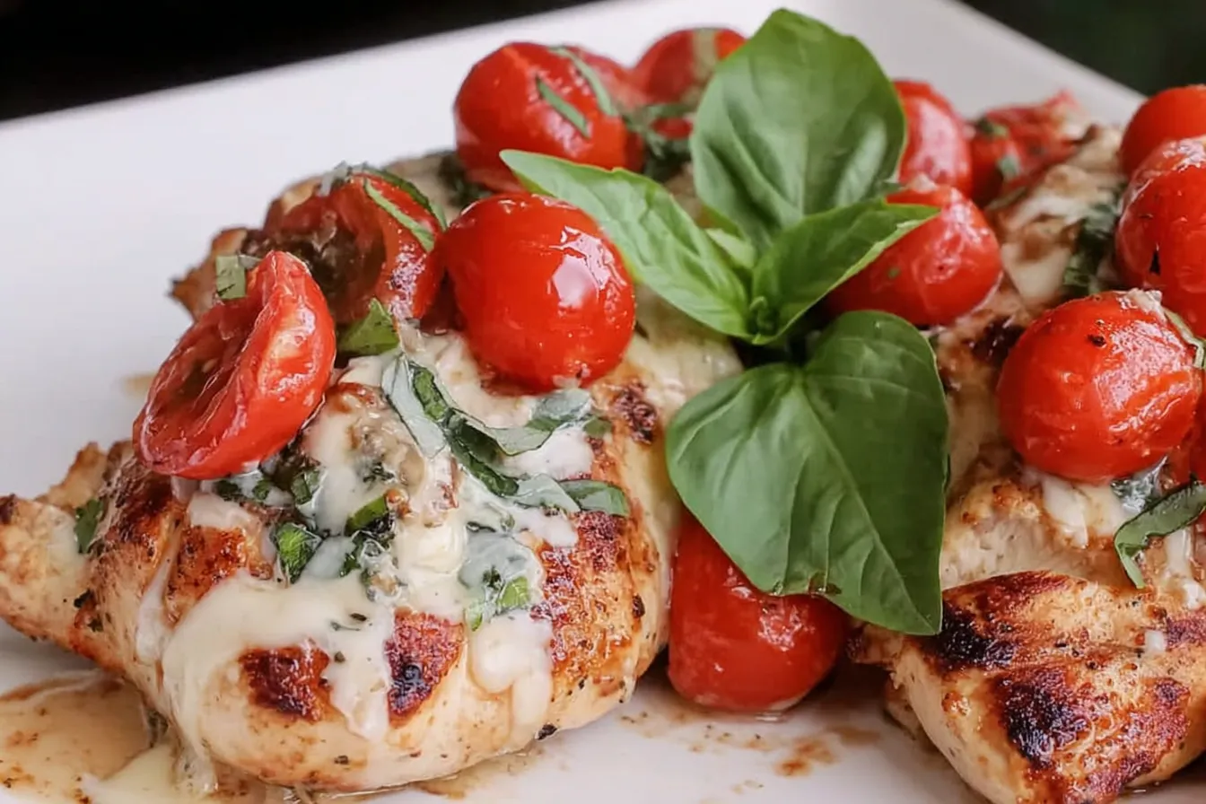 Caprese Chicken: A Delicious Twist on Classic Flavors 3 Caprese Chicken with Fresh Tomatoes and Basil