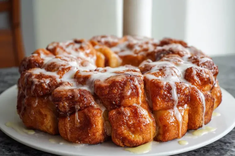 Caramel Pull-Apart Cinnamon Rolls Freshly Baked