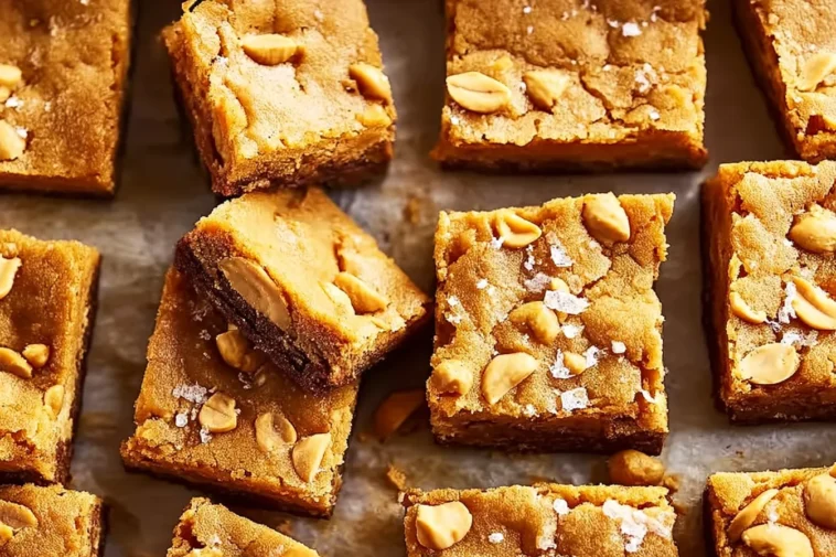 Chewy Peanut Butter Brownies Fresh Out of the Oven