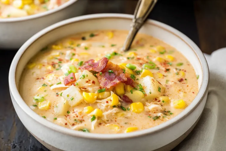 Delicious Chicken Corn Chowder in a Bowl