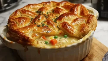 Delicious Chicken Pot Pie with Puff Pastry Slices