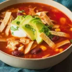 Delicious Chicken Tortilla Soup in a Bow