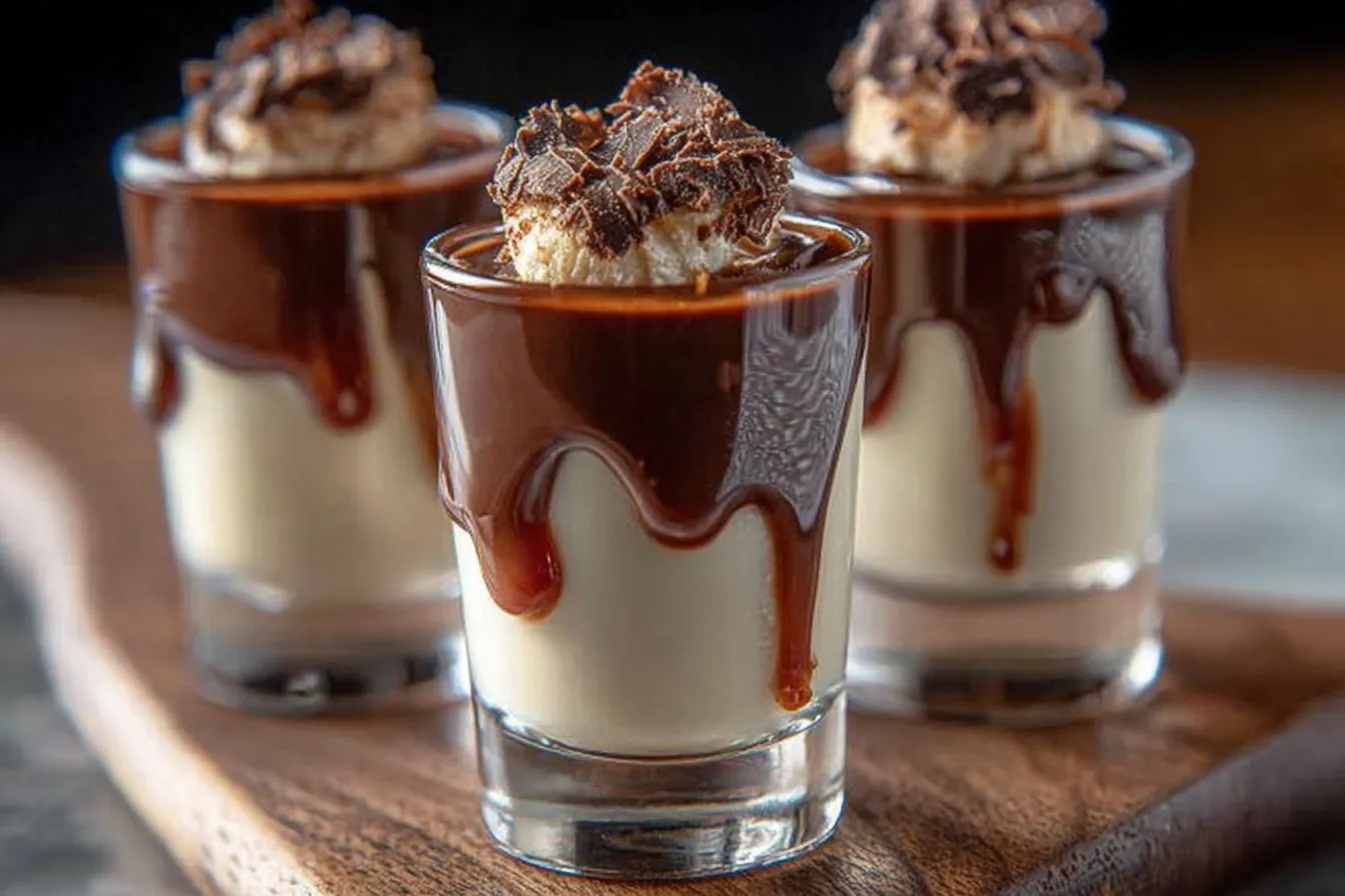 Chocolate Kahlua & Bailey’s Pudding Shots – Easy Boozy Dessert Recipe