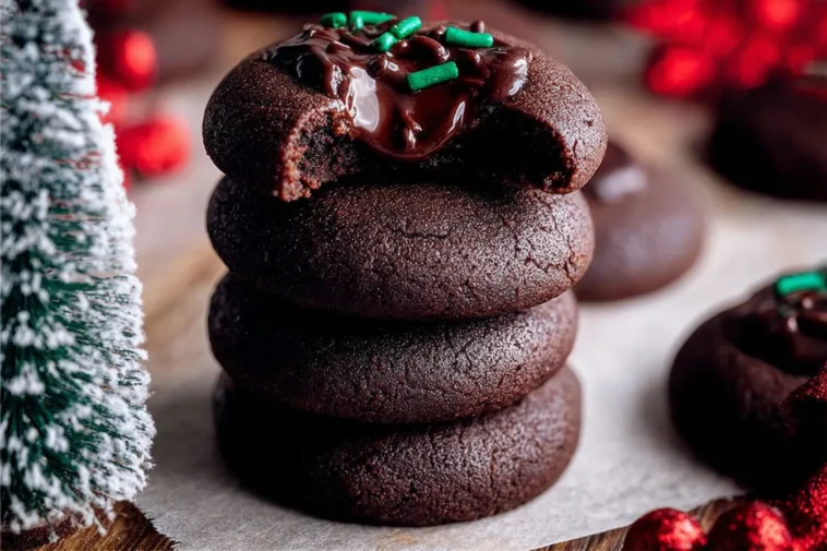 Chocolate Thumbprint Cookies Fresh from the Oven