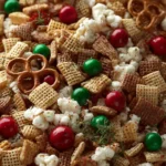 Delicious Christmas Crack Chex Mix in a Festive Bowl