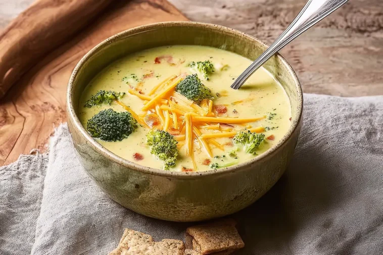 Creamy Copycat Panera Broccoli Cheddar Soup in a Bowl