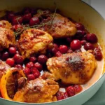 Cranberry-Orange Chicken Ready for Serving